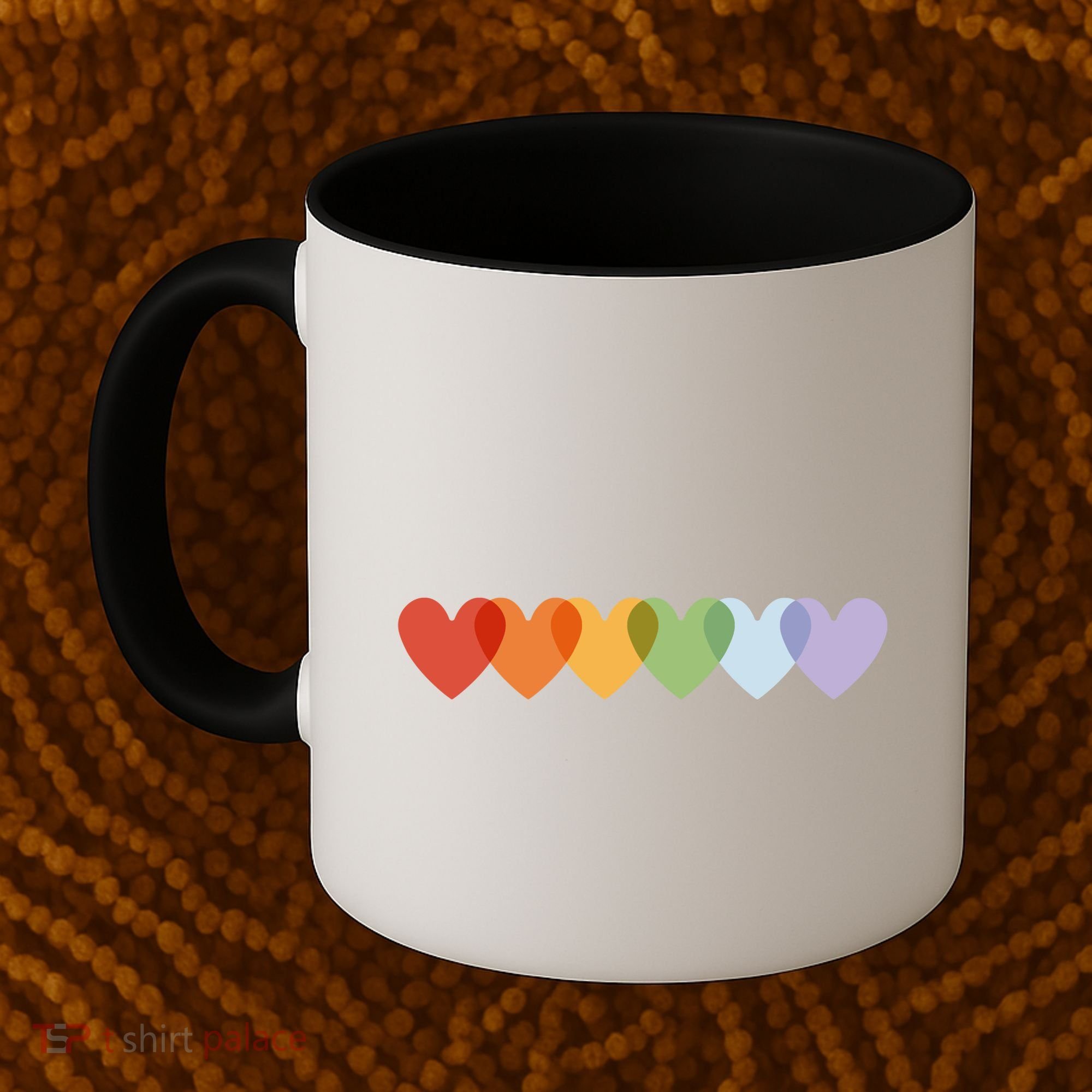 Rainbow Hearts Coffee Mug