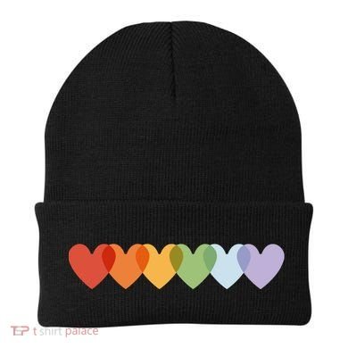 Rainbow Hearts Beanie