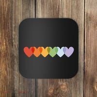 Rainbow Hearts Coaster thumb 0