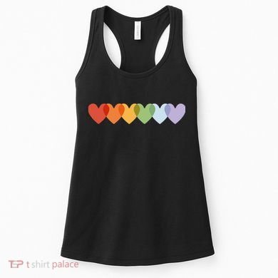 Rainbow Hearts Women's Tank Top