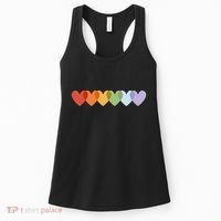 Rainbow Hearts Women's Tank Top thumb 0