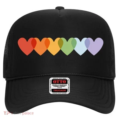 Rainbow Hearts Hat