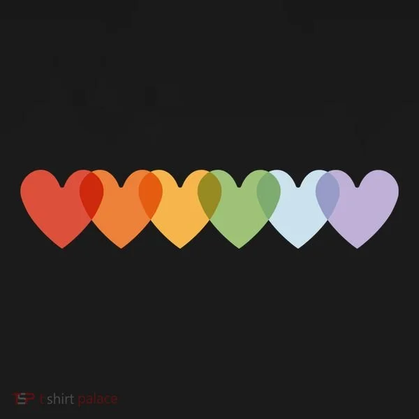 Rainbow Hearts Toddler Hoodie