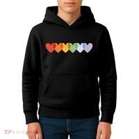 Rainbow Hearts Kids Hoodie thumb 4