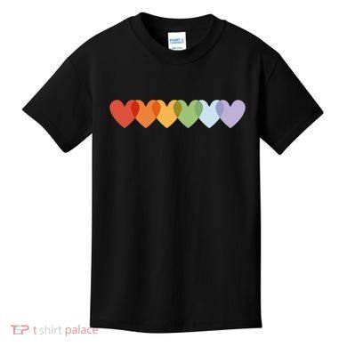 Rainbow Hearts Kids T-Shirt