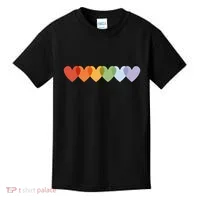 Rainbow Hearts Kids T-Shirt thumb 0