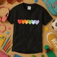 Rainbow Hearts Kids T-Shirt thumb 3