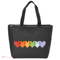 Rainbow Hearts Tote Bag thumb 0
