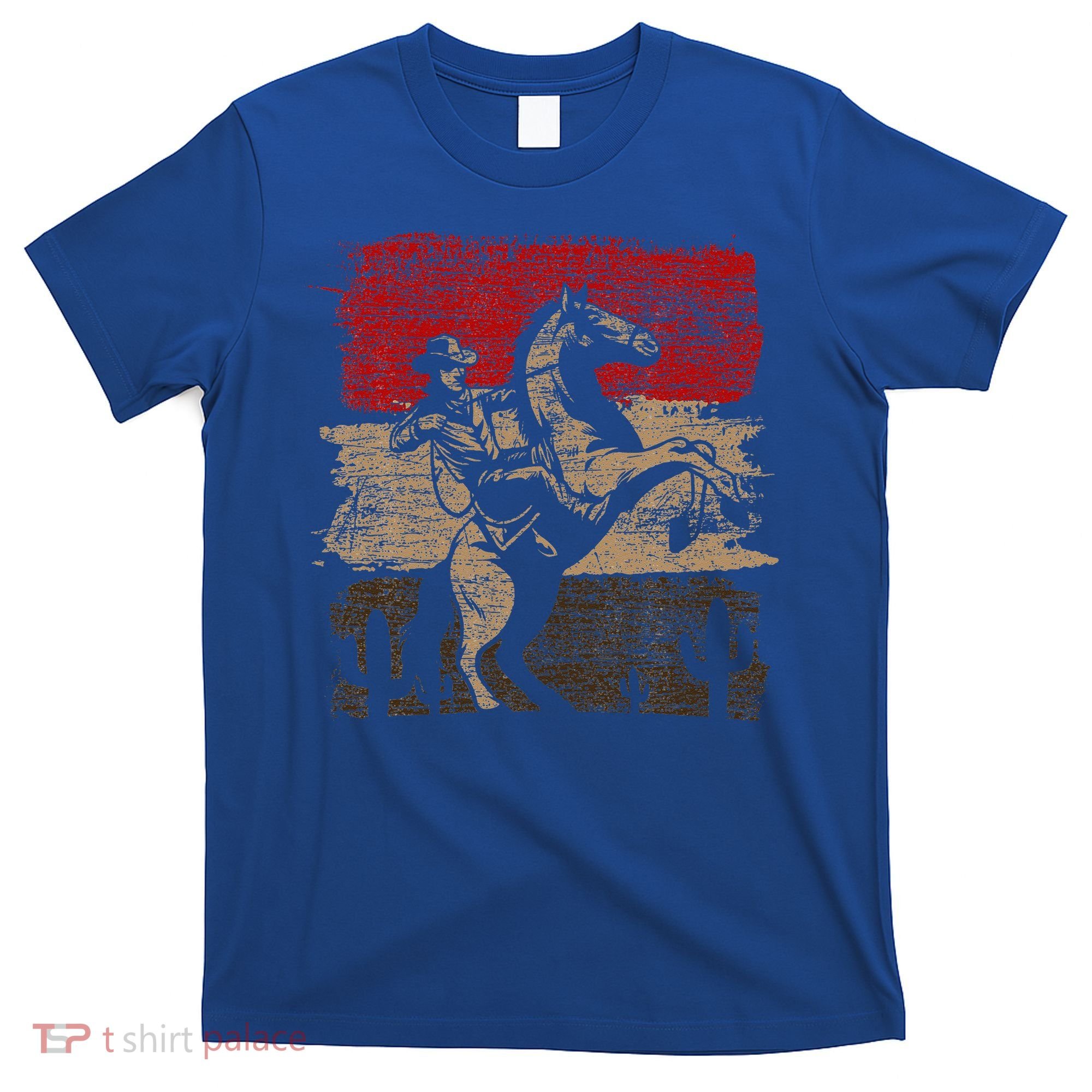 Retro Horse Riding Western Cowboy T-Shirt