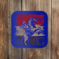 Retro Horse Riding Western Cowboy Coaster thumb 0