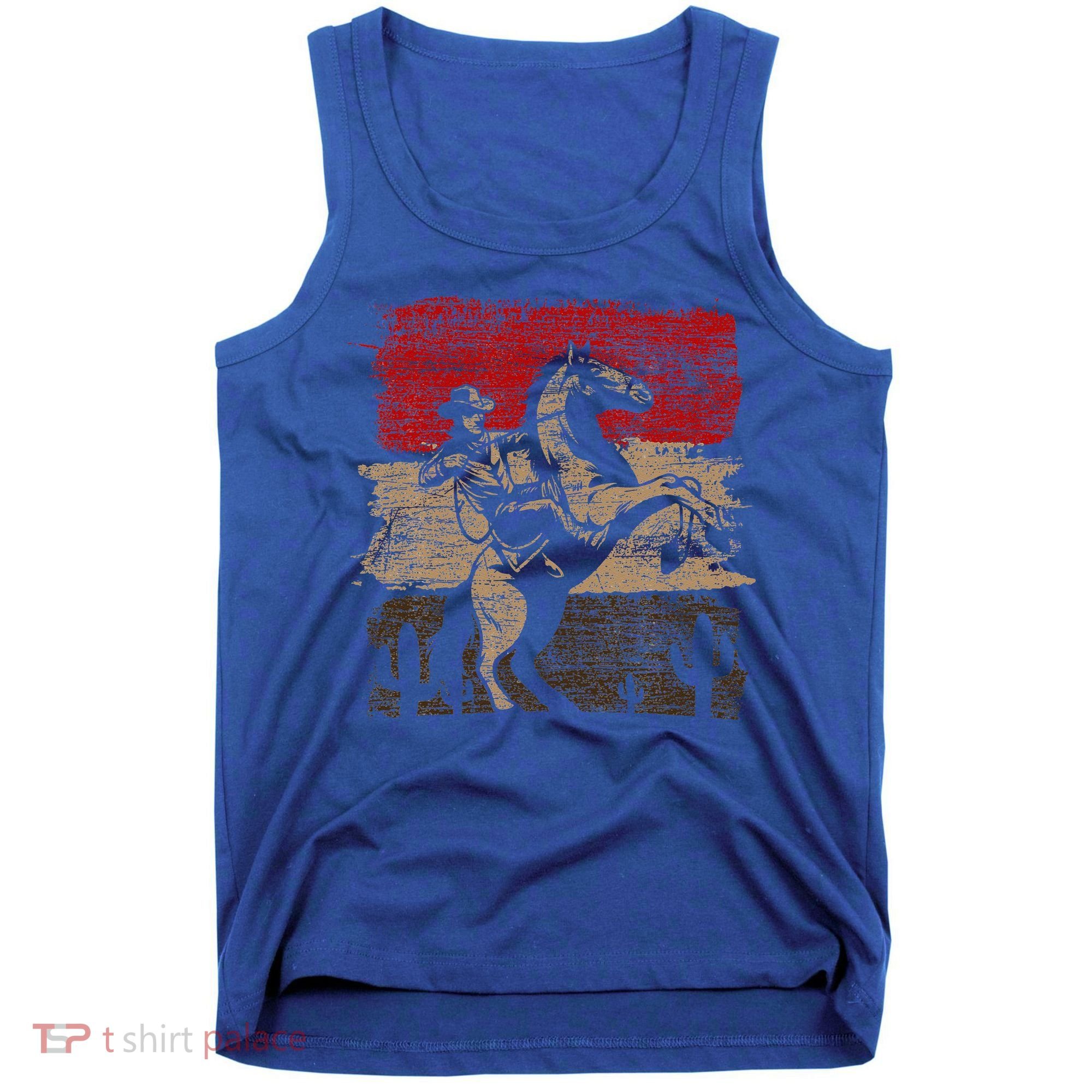 Retro Horse Riding Western Cowboy Tank Top