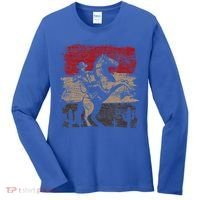 Retro Horse Riding Western Cowboy Women's Long Sleeve Shirt thumb 0