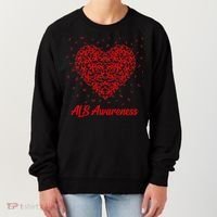 Red Heart Ribbon ALS Awareness Women's Sweatshirt thumb 0