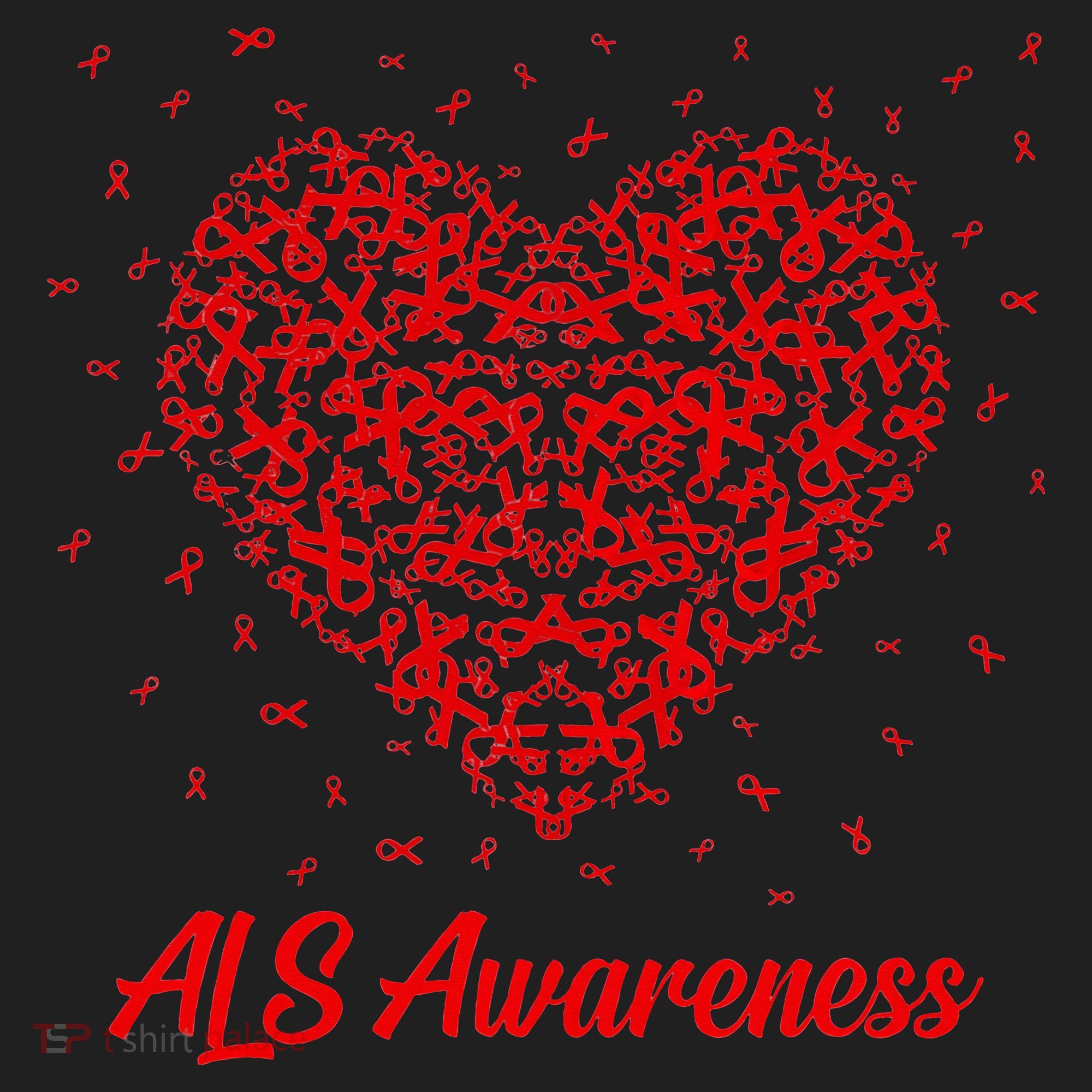 Red Heart Ribbon ALS Awareness Women's Sweatshirt