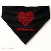 Red Heart Ribbon ALS Awareness USA-Made Doggie Bandana thumb 0
