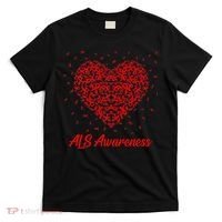 Red Heart Ribbon ALS Awareness T-Shirt thumb 0