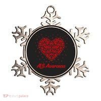 Red Heart Ribbon ALS Awareness Ornament thumb 0