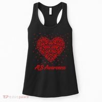 Red Heart Ribbon ALS Awareness Women's Tank Top thumb 0