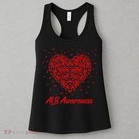 Red Heart Ribbon ALS Awareness Women's Tank Top thumb 3
