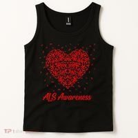 Red Heart Ribbon ALS Awareness Tank Top thumb 2