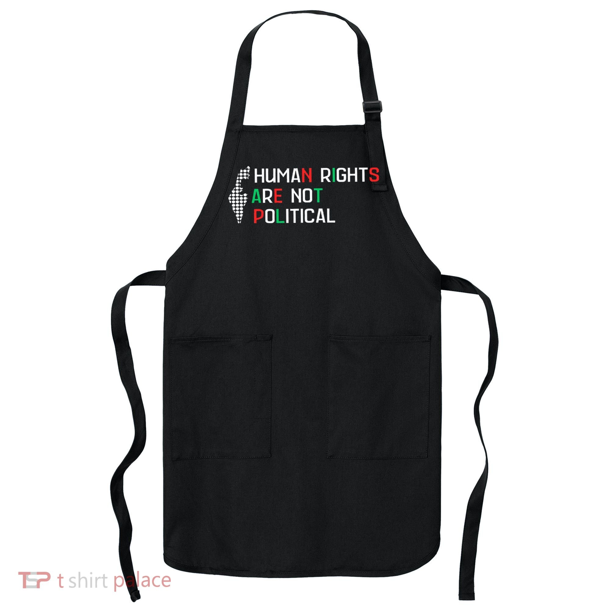 retro Human Rights Are Not Political Support Palestine  Apron