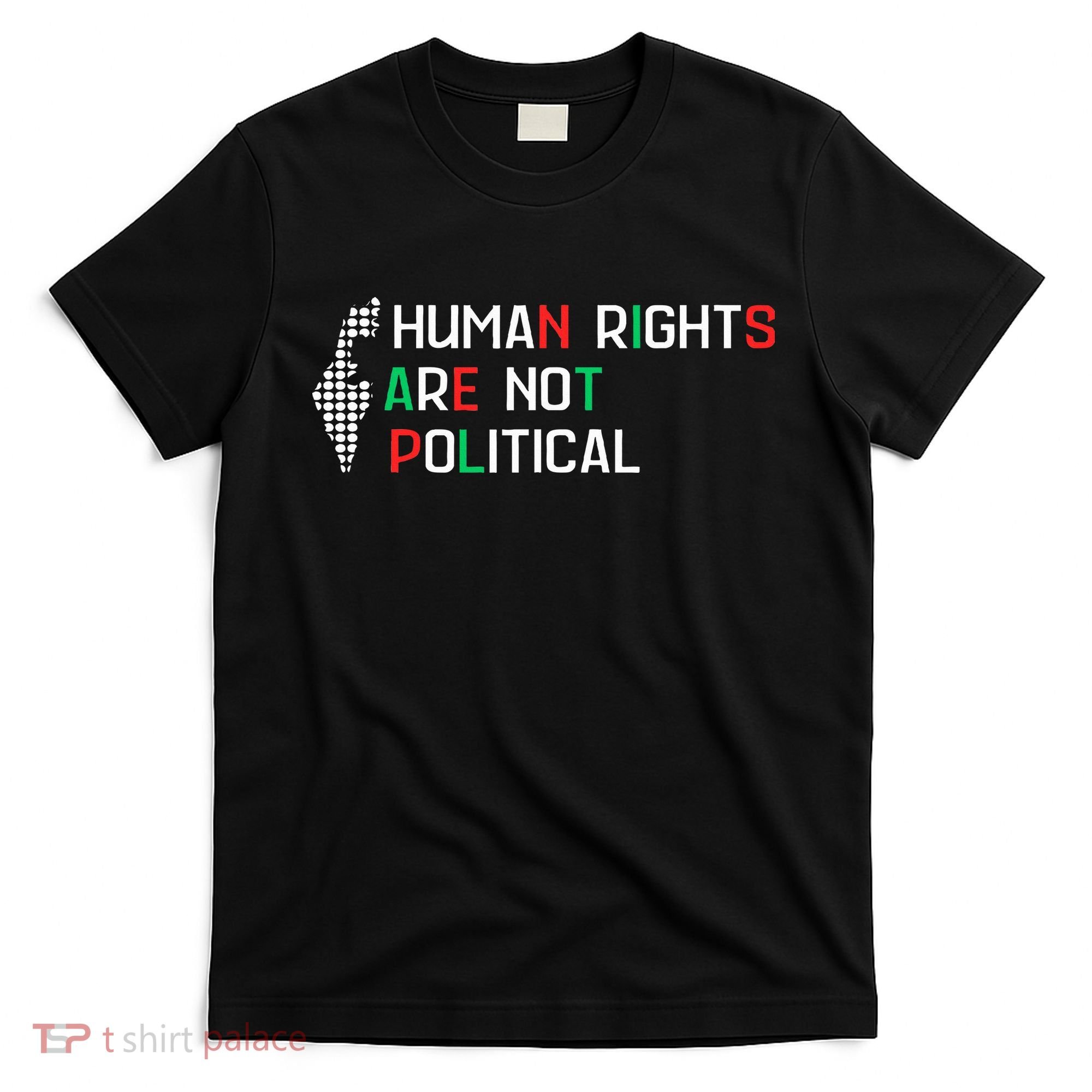 retro Human Rights Are Not Political Support Palestine  T-Shirt