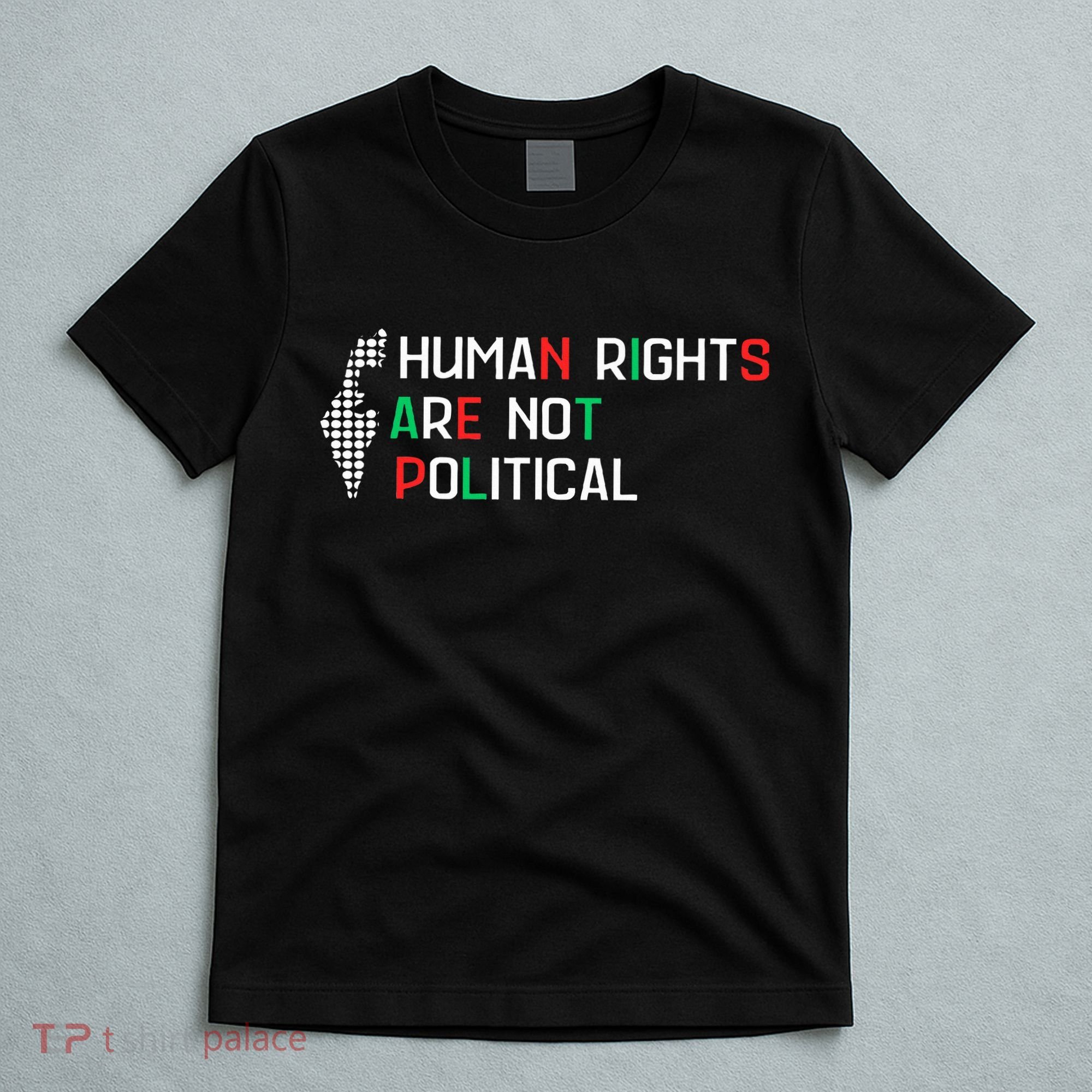 retro Human Rights Are Not Political Support Palestine  T-Shirt