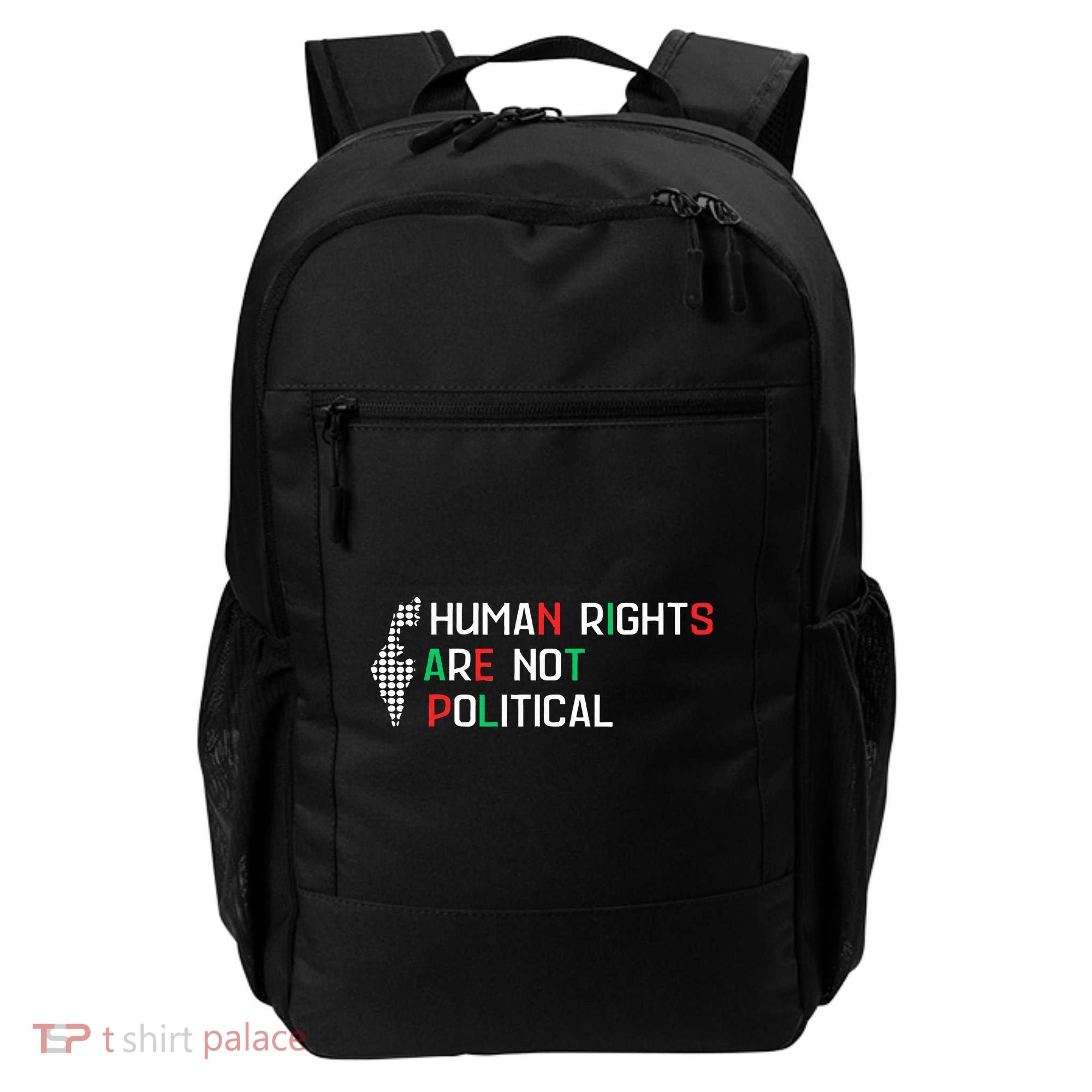 retro Human Rights Are Not Political Support Palestine  Backpack