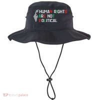 retro Human Rights Are Not Political Support Palestine  Bucket Hat thumb 0