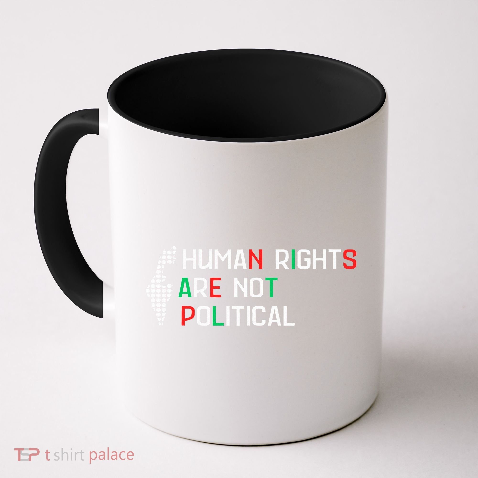 retro Human Rights Are Not Political Support Palestine  Coffee Mug