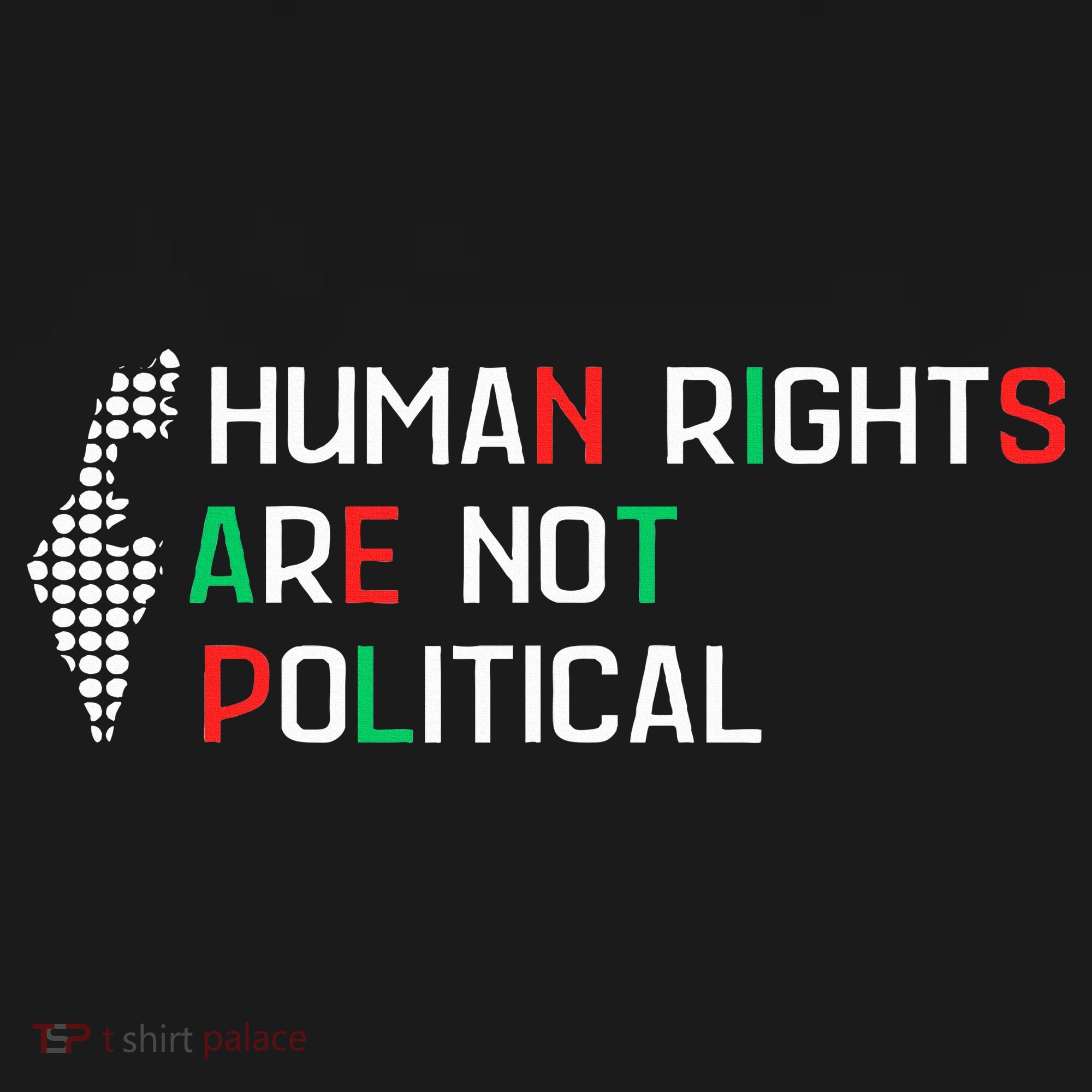 retro Human Rights Are Not Political Support Palestine  Women's Hoodie