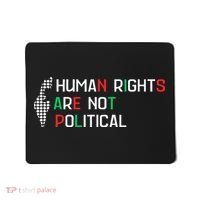retro Human Rights Are Not Political Support Palestine  Mousepad thumb 0