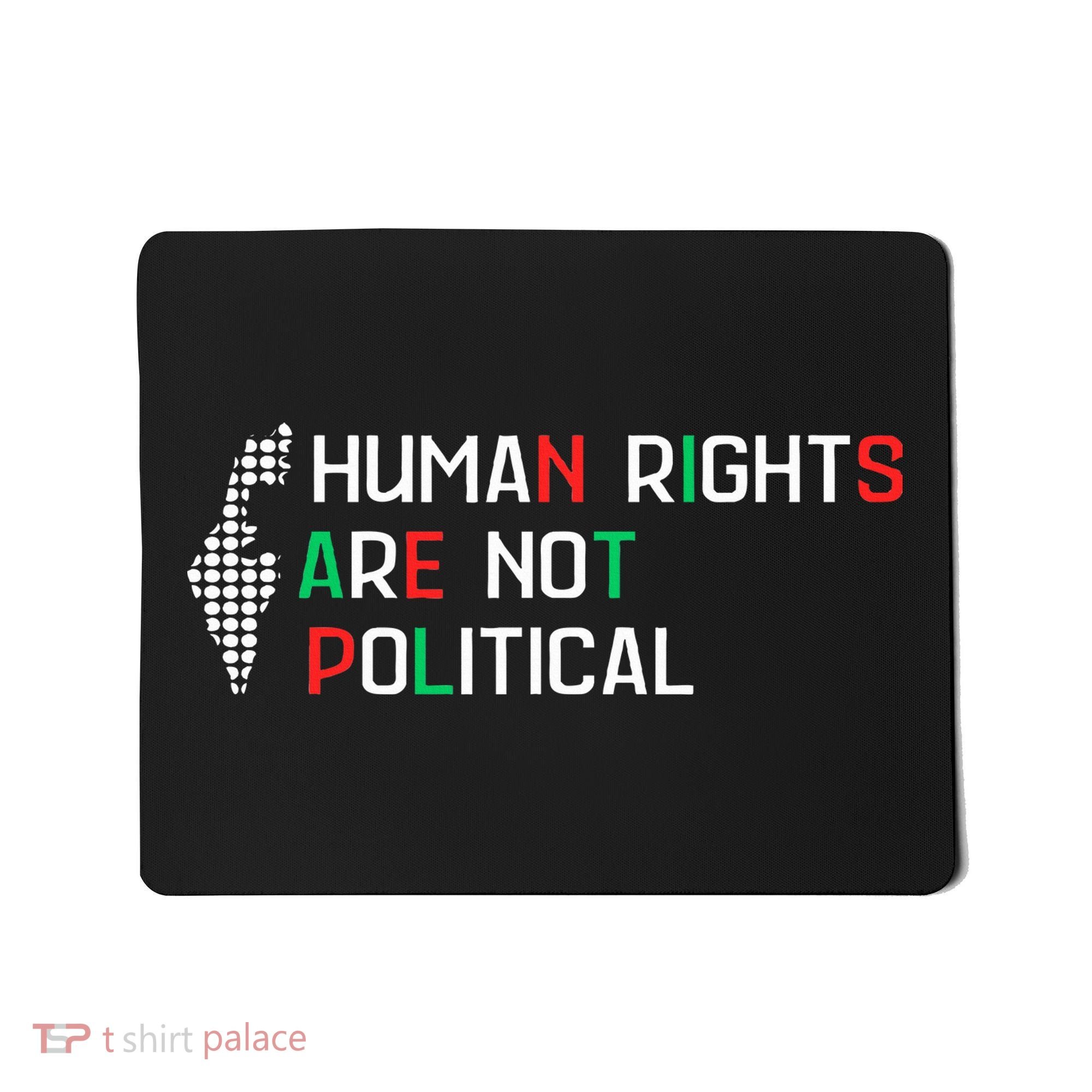 retro Human Rights Are Not Political Support Palestine  Mousepad