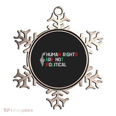retro Human Rights Are Not Political Support Palestine  Ornament