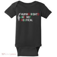 retro Human Rights Are Not Political Support Palestine  Baby Bodysuit thumb 0