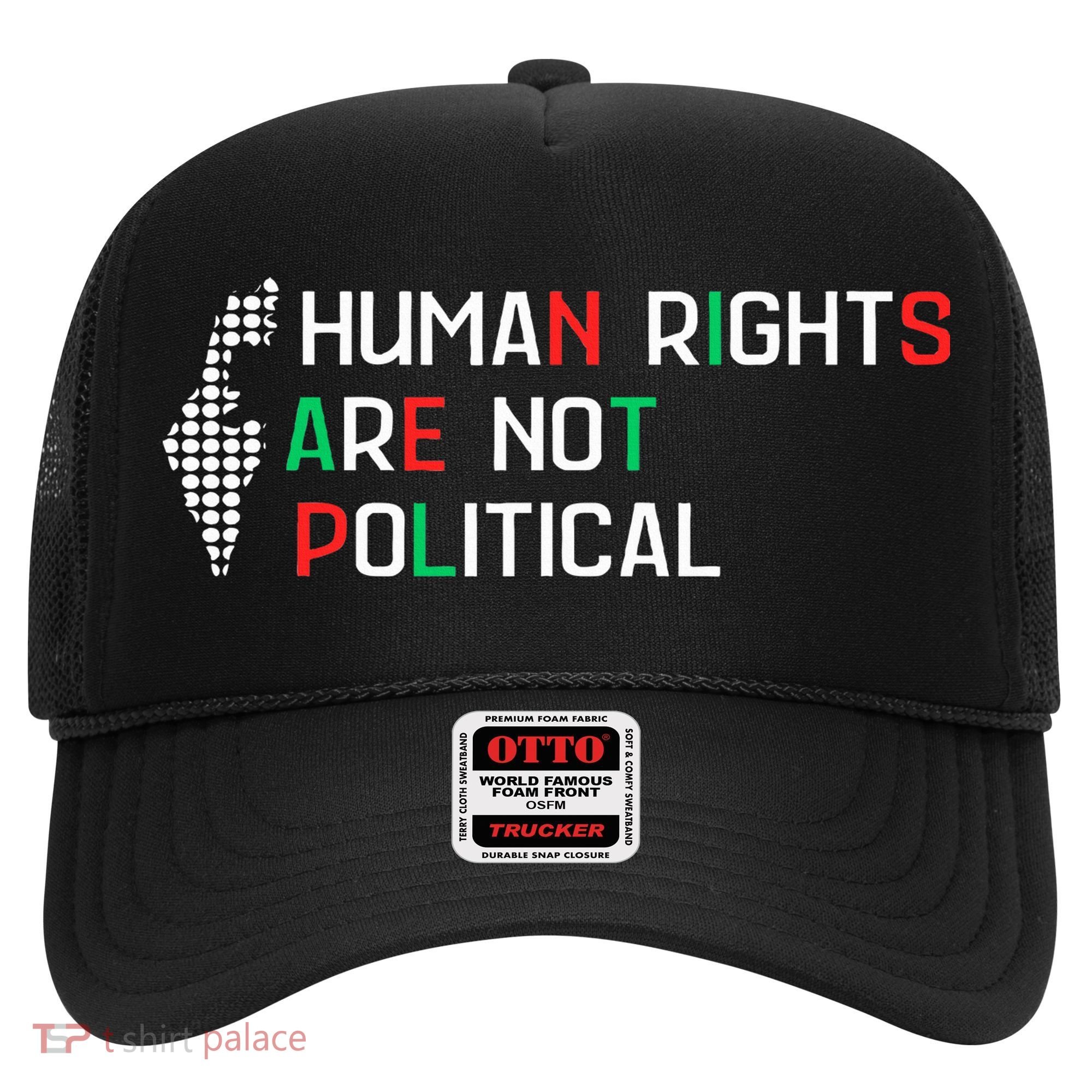 retro Human Rights Are Not Political Support Palestine  Hat