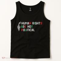 retro Human Rights Are Not Political Support Palestine  Tank Top thumb 2