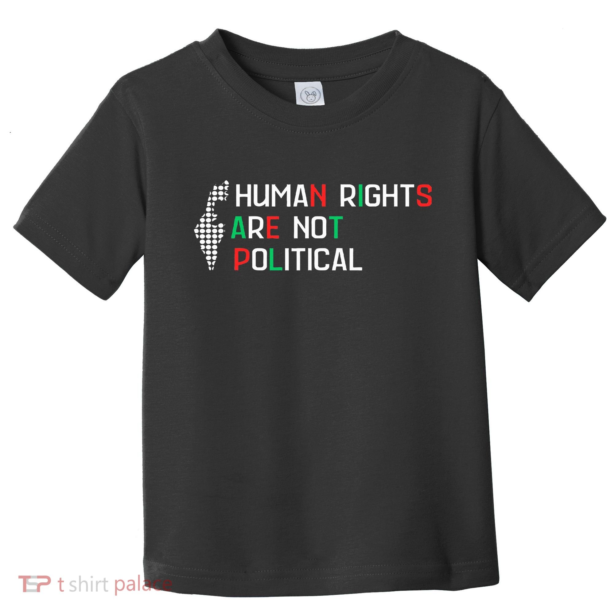 retro Human Rights Are Not Political Support Palestine  Toddler T-Shirt