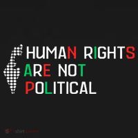 retro Human Rights Are Not Political Support Palestine  Women's Long Sleeve Shirt thumb 2