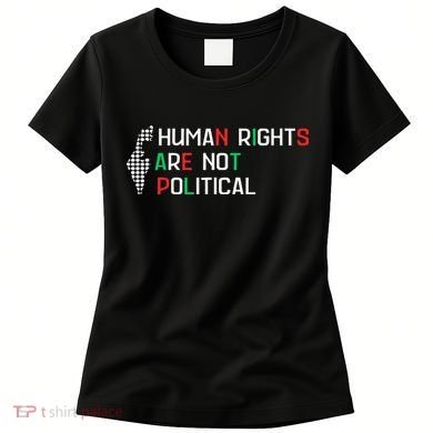 retro Human Rights Are Not Political Support Palestine  Women's T-Shirt
