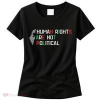 retro Human Rights Are Not Political Support Palestine  Women's T-Shirt thumb 0