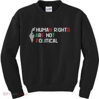 retro Human Rights Are Not Political Support Palestine  Kids Sweatshirt thumb 0