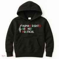 retro Human Rights Are Not Political Support Palestine  Kids Hoodie thumb 0