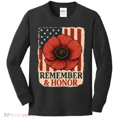 Remember & Honor Kids Long Sleeve Shirt