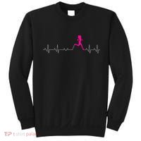 Runners Heartbeat Running Heartbeat Funny For Women Sweatshirt thumb 0