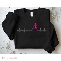 Runners Heartbeat Running Heartbeat Funny For Women Sweatshirt thumb 2