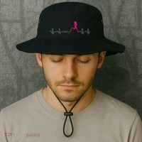 Runners Heartbeat Running Heartbeat Funny For Women Bucket Hat thumb 2