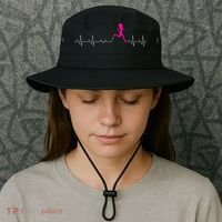 Runners Heartbeat Running Heartbeat Funny For Women Bucket Hat thumb 3