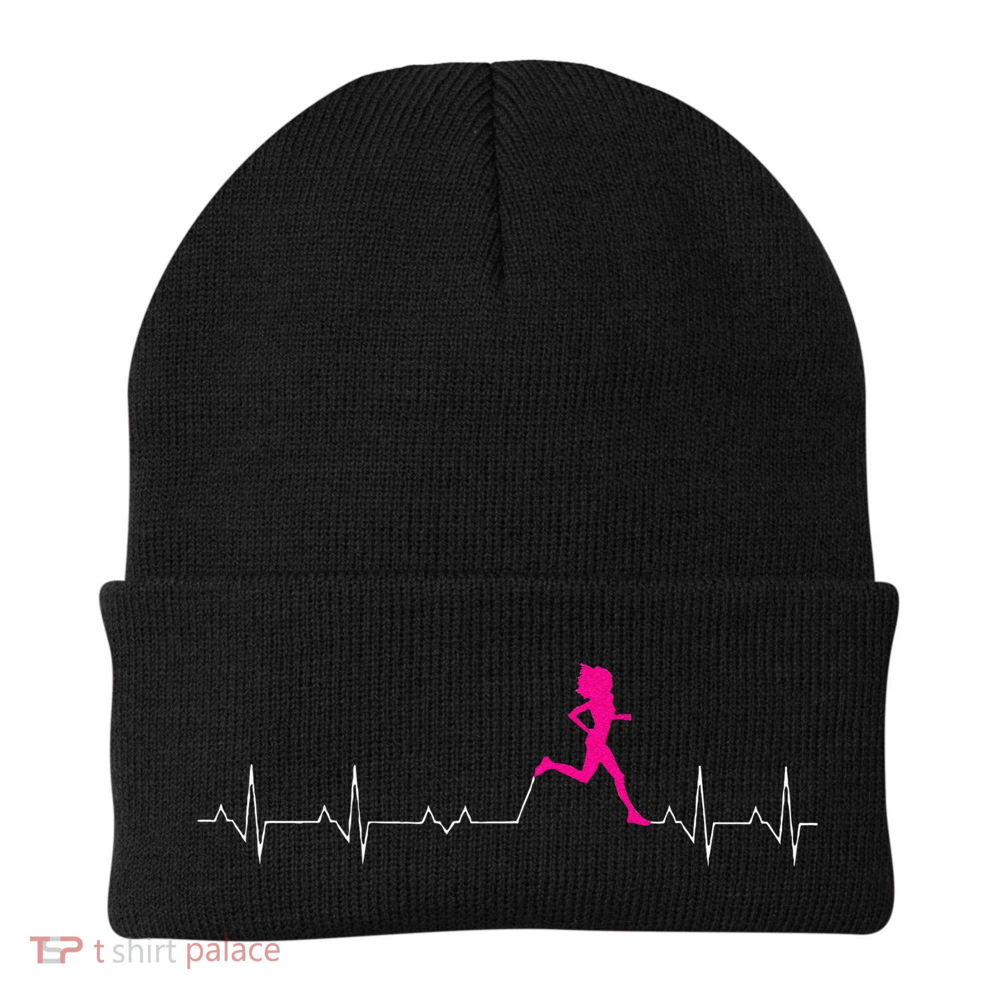 Runners Heartbeat Running Heartbeat Funny For Women Beanie