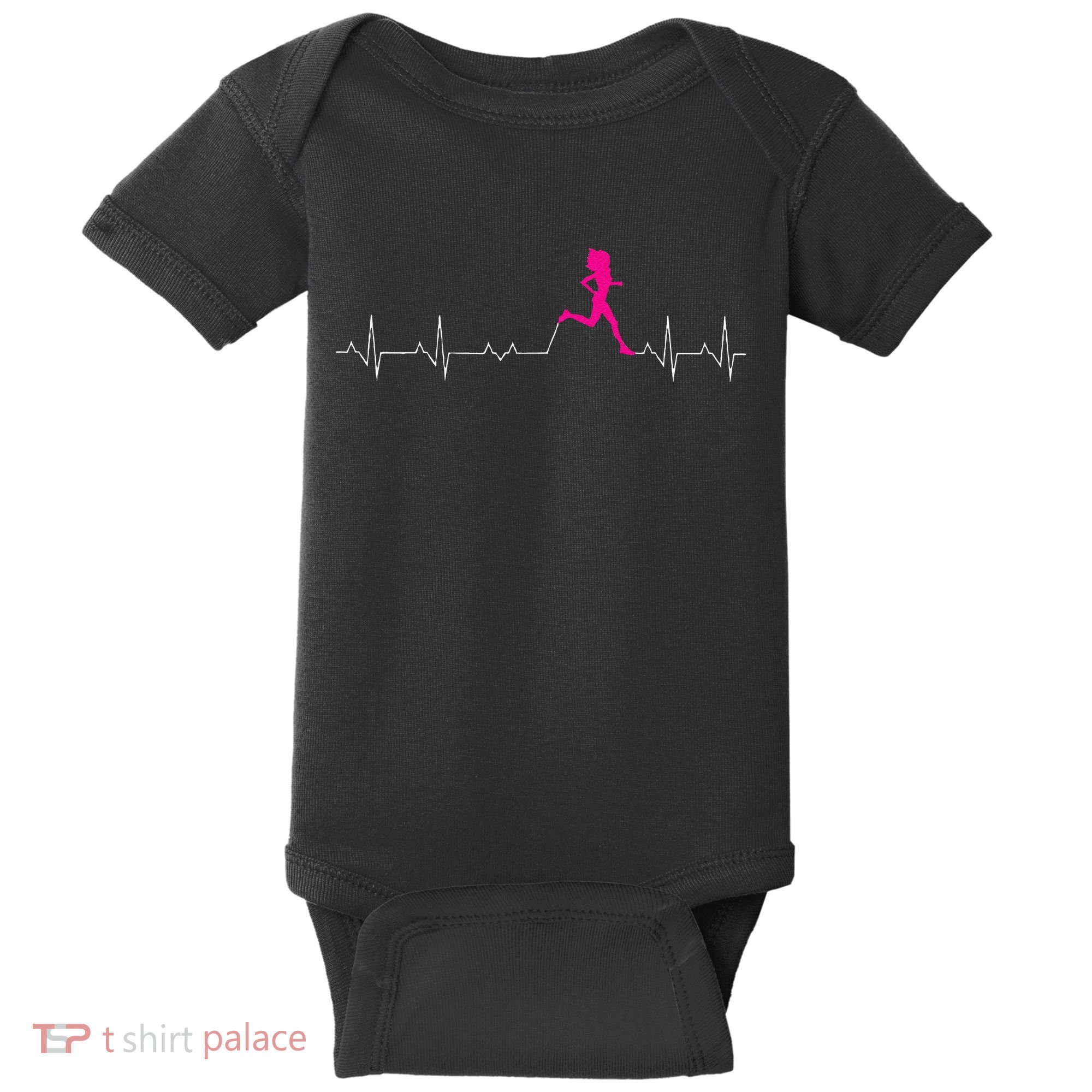 Runners Heartbeat Running Heartbeat Funny For Women Baby Bodysuit